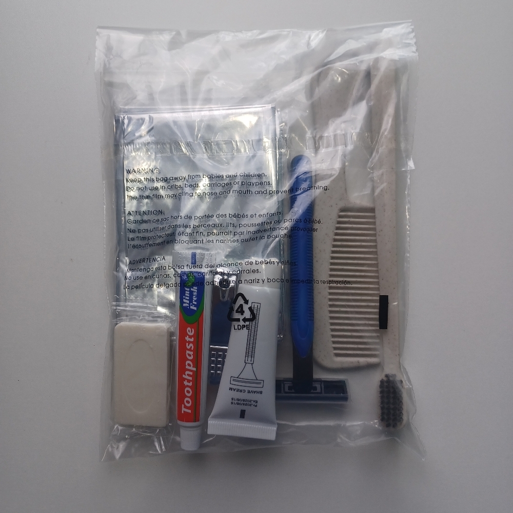 Homeless Kit Package with Toiletries Essentials Draw String Bag - Picture 11 of 13